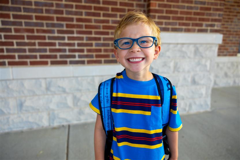 Kindergarten students start their school year